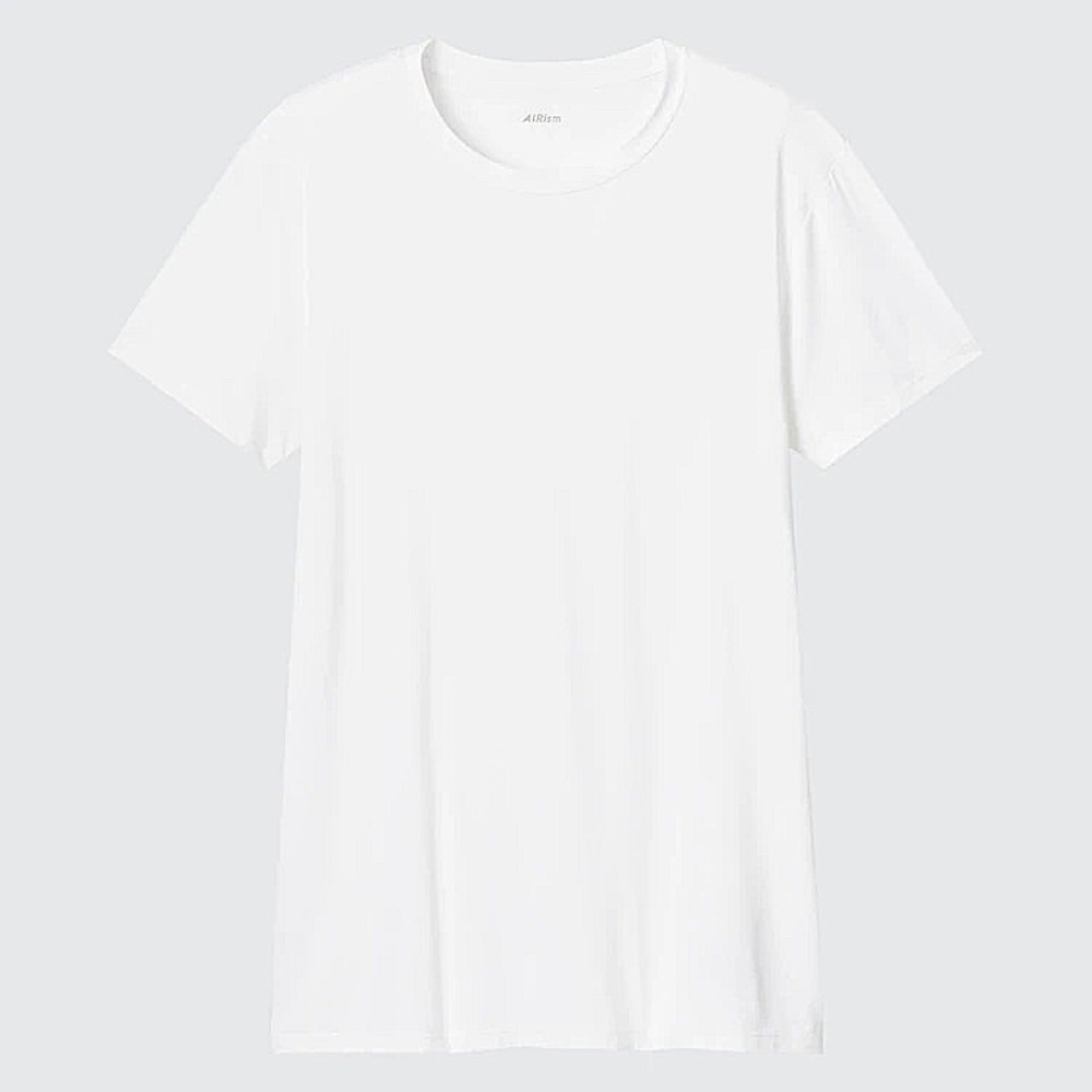 MENS AIRism White Crewneck ShortSleeve Tee!